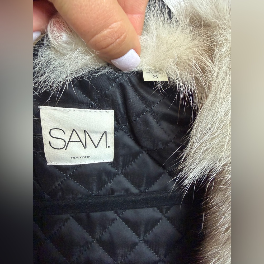 SAM. New York Rare Early 2010s Layered Parka with Genuine Finnish White Fox Fur - Picture 12 of 17